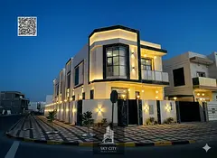 Luxury villa with electricity and water in Al Zahia, opposite Al Qabail Mall. Corner villa with fron
