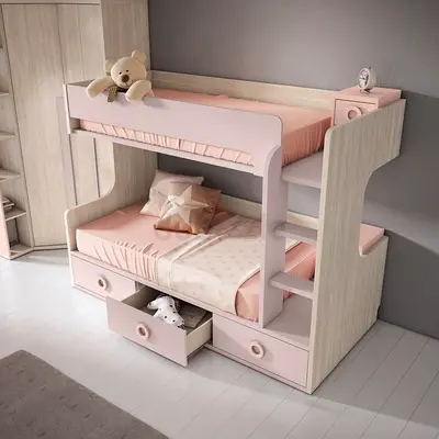 Stylish Bunk Bed with Storage for Kids