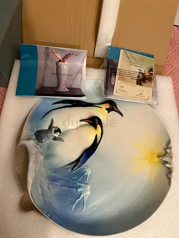 Beautiful Collectible Penguin Plate with Certificates high brand