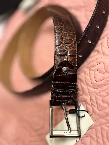 Elegant Brown Leather Belt