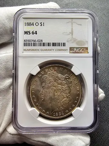 Silver coin : Rare 1884-O Morgan Silver Dollar Coin in MS64 Condition