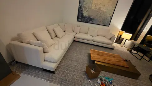 Luxury Marina home feather filled corner sofa