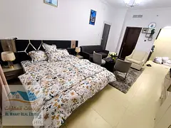 Studio apartment for monthly rent with a separate kitchen and a large balcony with an open view in A