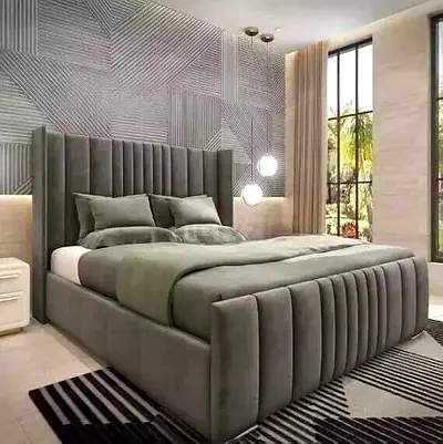 Stylish Modern Grey King Size Bed