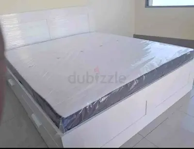 IKEA brimness queen 160×200cm bed with headboard+ 4 storage drawers underneath and with IKEA mattres