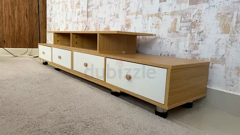 Modern Wooden TV Stand with Storage