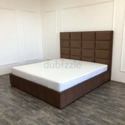 Modern Upholstered Bed with Headboard