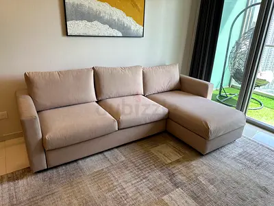 Ikea vimle l shape sofa bed with storage beige