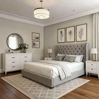 King Size Velvet Bed For Sale Soft Padded Headboard Luxury Style