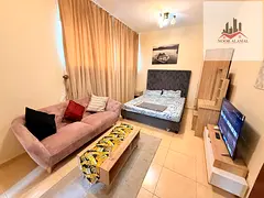 Sharjah Al Khan Furnished studio with second hotel furniture, occupant, large area, room, separate k