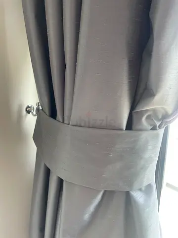 Elegant Gray Curtains + Rails to it