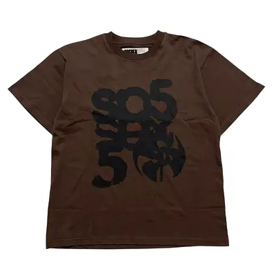 Sp5der Brown Graphic T-Shirt