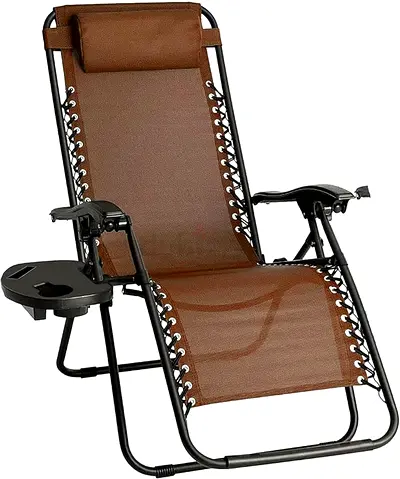 Comfortable Folding Lounge Chair with Cup Holder