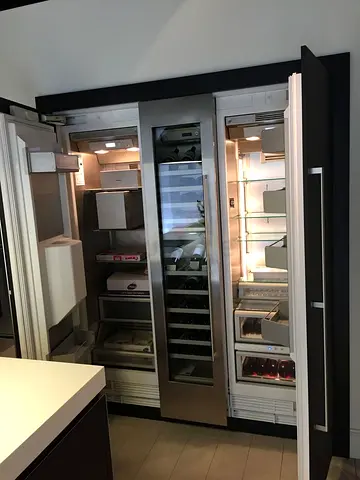 Gaggenau latest model series 400 fridge and freezer with wine fridge built-in fully-integrated