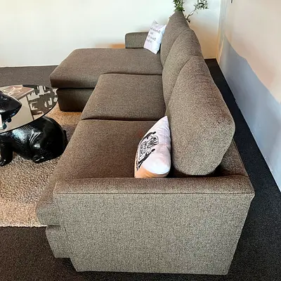 Cratebarrel lounge deep feathers 🪶 filled sectional 2_peice sofa