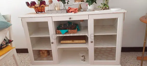 Charming White Wooden Sideboard for Sale