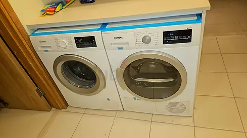 Siemens latest model iq500 8 kg washing machine and 8 kg separate set freestanding