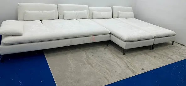 Rochebobois white color lshape sofa