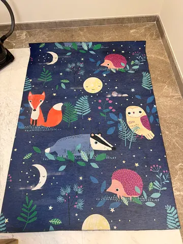 Colorful Animal-Themed Play Mat for Kids