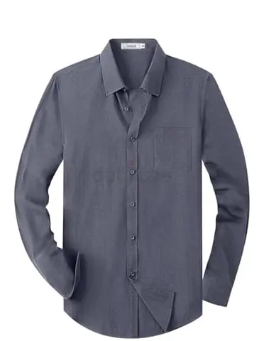 Stylish Dark Blue Button-Up Shirt