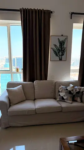 Modern Sofa (3 Seater) + 3 Chairs with Stylish Cushions