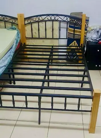 Sturdy Metal bed frame and mattress for sale