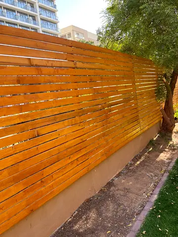 Stylish Wooden Garden Fence for Enhanced Privacy