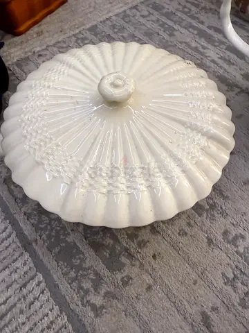 Elegant White Serving Dish with Lid