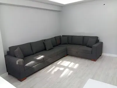 Stylish L-Shaped Gray Sofa for Sale