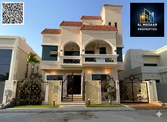 Own the most luxurious villas in Ajman, two floors and a roof with a swimming pool, at a price that