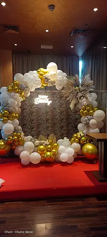 Birthday party balloon decorations