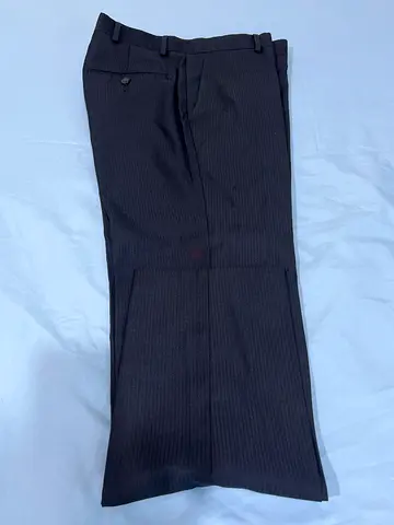Mens Black Pinstripe Trousers