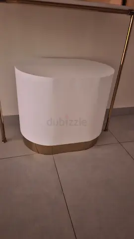 Stylish White Curved Reception Desk with Drawers