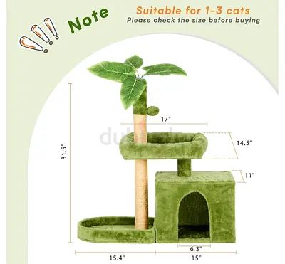 Cozy Cat Tree with Lush Green Design