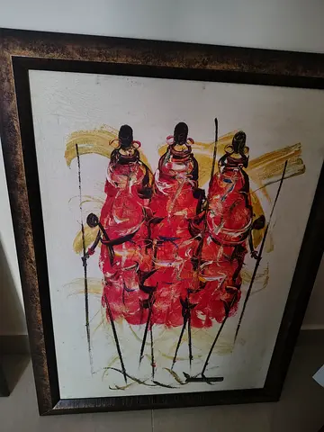 Vibrant Art Painting of Traditional Dancers