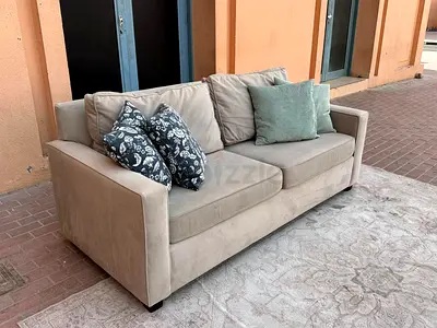 West elm two seater sofa bed with mattress