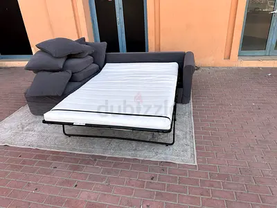 Pull out gronlid L shape sofa bed with mattress