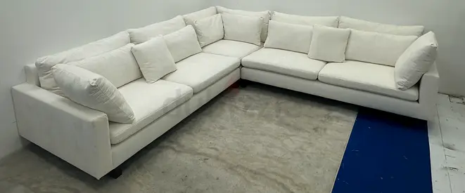 West elm white color corner sofa