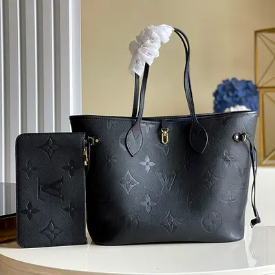 Louis Vuitton Neverfull MM Tote Bag In Embossed Monogram Empreinte Leather
