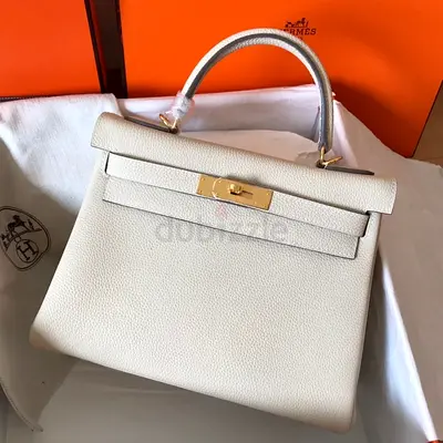 Hermes Kelly Retourne 28 In Craie Clemence Leather