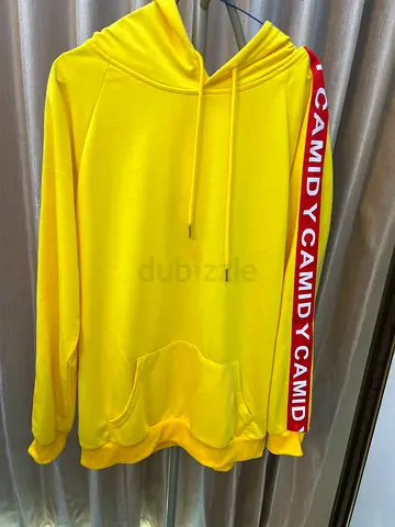 Bright Yellow Hoodie with Stylish Stripe