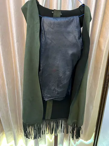 Stylish Fringe Jacket with Leather Pants