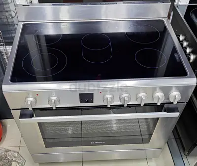 Bosch latest model full electric ceramic 5 hobs stove oven fan cooking range 90x60