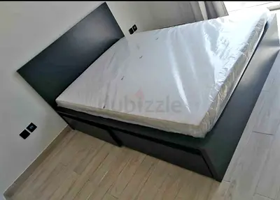 IKEA Malam double bed 140×200cm bed with 2 storage drawers underneath and Ikea mattress