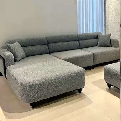 Modern Grey L-Shaped Sofa for Sale