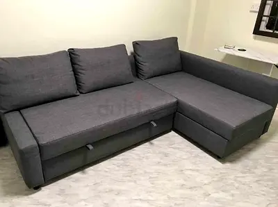 Stylish Grey Corner Sofa bed with Storage
