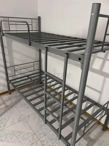 Sturdy Metal Bunk Bed in Sleek Grey
