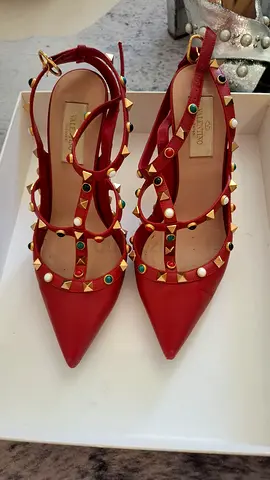 Valentino Red Studded Heels