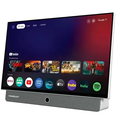 Powerology Smart Portable FHD TV 1080P,Portable Smart Tv, Rechargeable 27 Inch, android tv