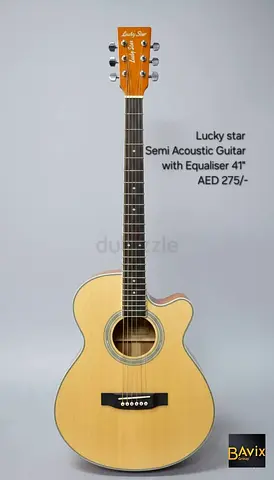 Lucky star semi acoustic guitar with equaliser 41 inch